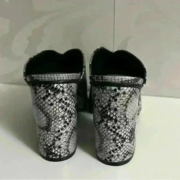 B.P. Snakeskin Heeled Peep Toe Mule NWOT - Picture 5 of 8